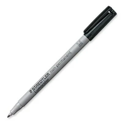 Fiber Tip Pens With Non-Permanent Ink, Med Point, BK (STD3159) Category: Overhead and Chart Markers