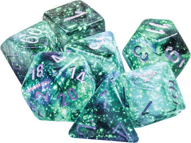 Chessex Borealis Light Smoke/Silver Luminary — Polyhedral 7-Die Set — cover