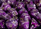 Chessex Vortex Purple/Gold — Polyhedral 7-Die Set — cover