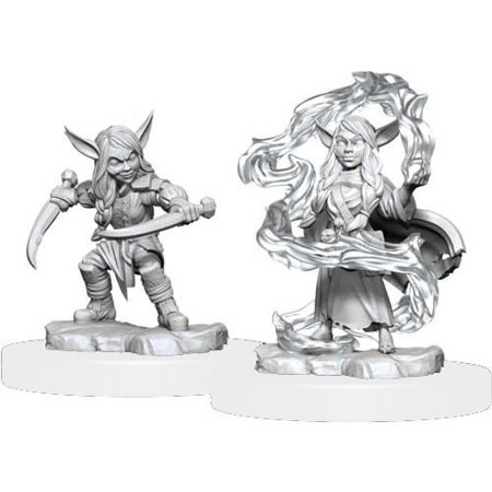 Critical Role: Goblin Sorceror and Rogue Female Unpainted Miniature — miniatuur