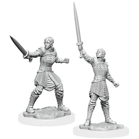 Critical Role: Human Dwendalian Empire Fighter Female Unpainted Miniature — miniatuur