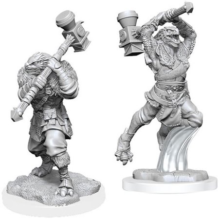 Critical Role: Ravenite Half-Dragon Barbarian Female Unpainted Miniature — miniatuur