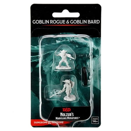 D&D Nolzur's Marvelous Unpainted Miniatures (W15) Male Goblin Rogue & Female Goblin B — miniatuur