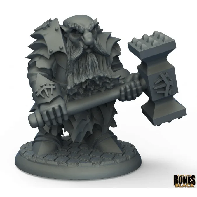 Reaper Bones: Dark Dwarf Pounder — miniatuur