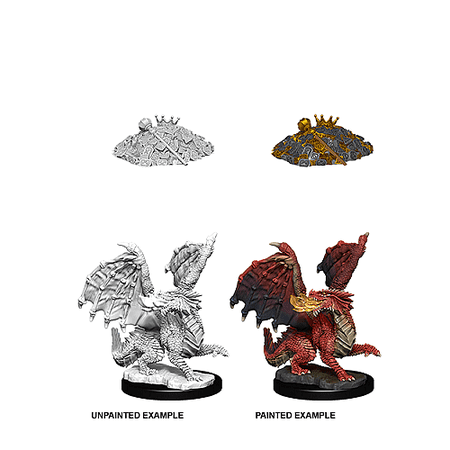 Dungeons & Dragons Nolzur's Marvelous Unpainted Miniatures (W10) Red Dragon Wyrmling — miniatuur