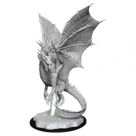 Dungeons & Dragons Nolzur's Marvelous Unpainted Miniatures (W11) Young Silver Dragon — miniatuur
