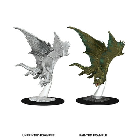 Dungeons & Dragons Nolzur's Marvelous Unpainted Miniatures - Young Bronze Dragon — miniatuur