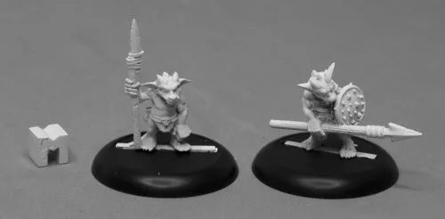 Reaper Bones USA: Kobold Spearmen (2) — miniatuur