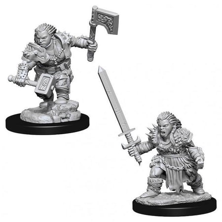 Pathfinder Deep Cuts Unpainted Miniatures - Female Dwarf Barbarian — miniatuur