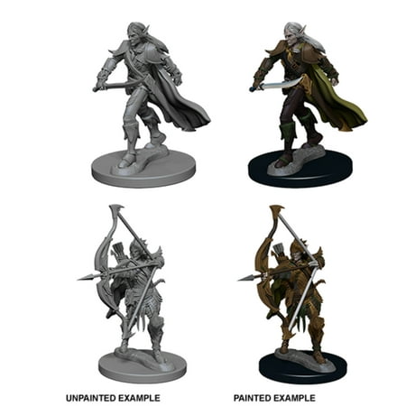 Pathfinder Deep Cuts Unpainted Miniatures (W1) Elf Male Fighter — miniatuur