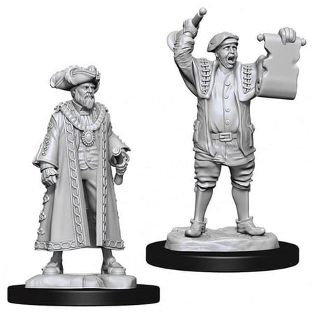 WizKids Deep Cuts Unpainted Miniatures - Mayor & Town Crier — miniatuur