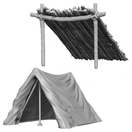 WizKids Deep Cuts Unpainted Miniatures - Tent & Lean- To — miniatuur